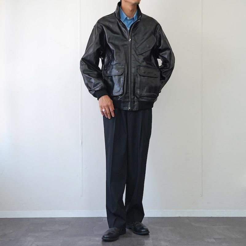 AURALEE (オーラリー)　LAMB LEATHER ZIP BLOUSON AURALEE LAMB LEATHER ZIP BLOUSON | Less Higash