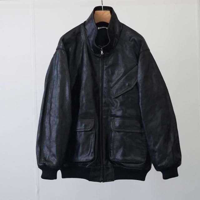 7/27 ߸ɲáۡڤ1¤ۡ7/26()19:00䳫ϡۡ2025 A/WۡAURALEE ꡼LAMB LEATHER ZIP BLOUSON BLACK