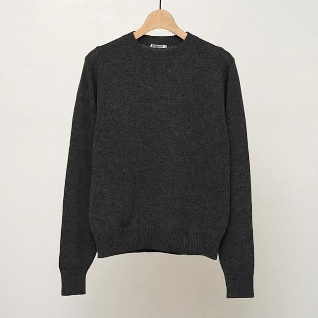 2025 A/WۡAURALEE ꡼LIGHT CASHMERE KNIT P/O CHARCOAL