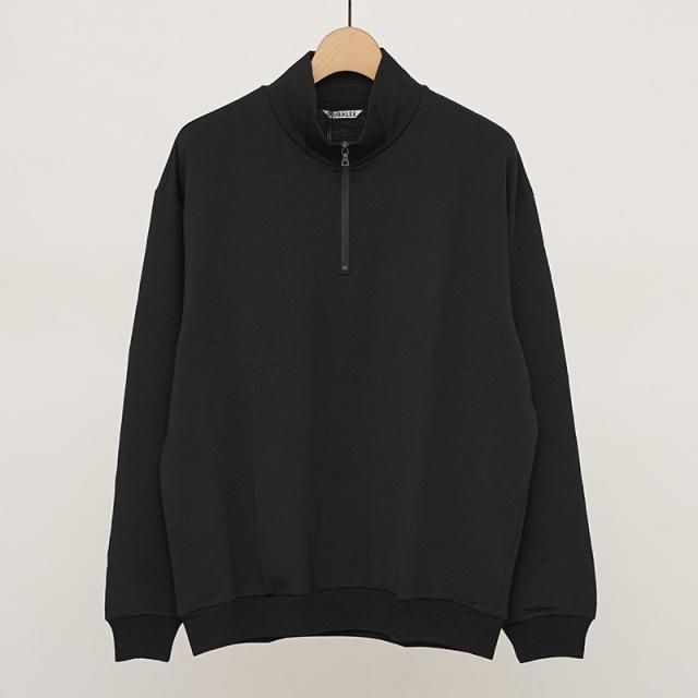 8/9()19:00䳫ϡۡ2025 A/WۡAURALEE ꡼LIGHT WOOL SWEAT HALF ZIP P/O BLACK