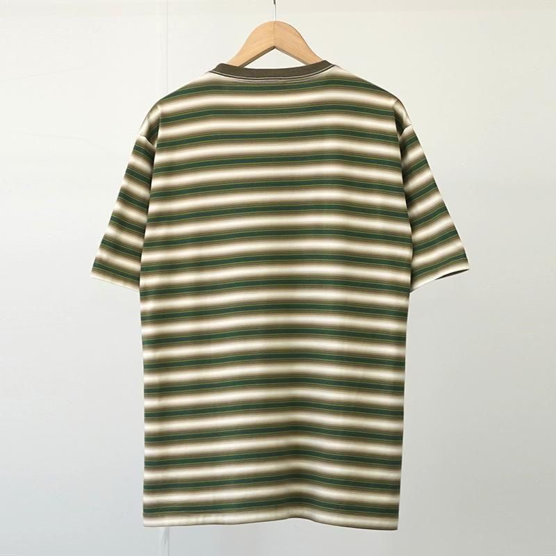2025 A/W】【AURALEE オーラリー】GRADIENT STRIPE JERSEY TEE BROWN