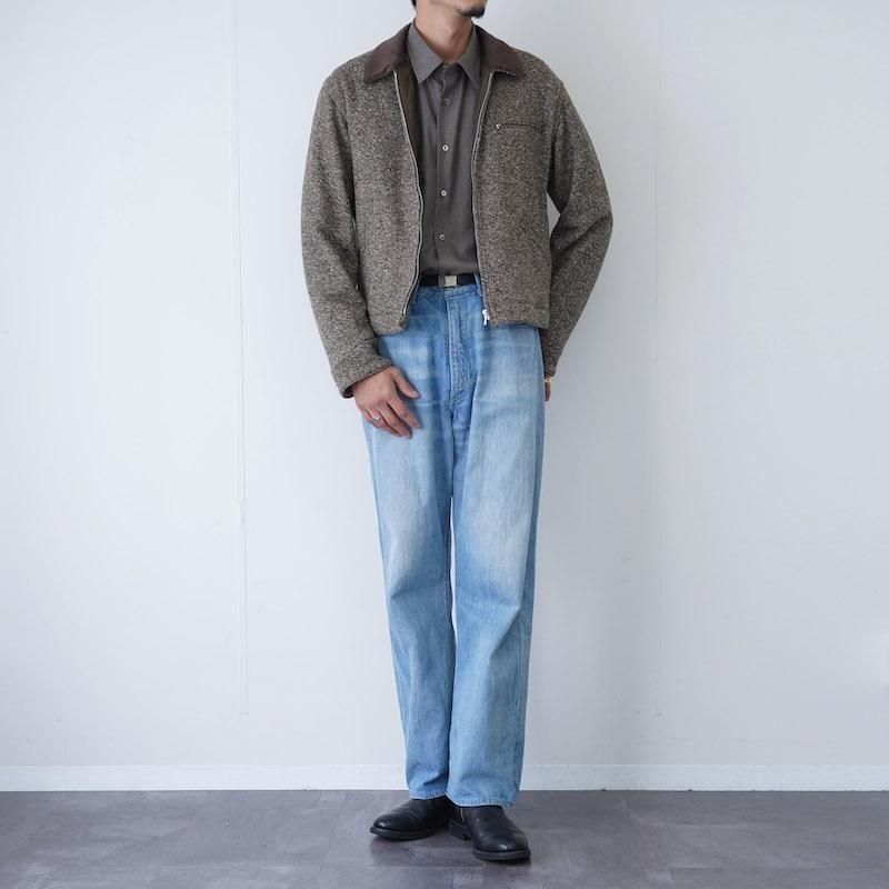 AURALEE オーラリー SPUN TWEED ZIP BLOUSON AURALEE WOOL HAIRLINE LIGHT TWEED ZIP BLOUSON