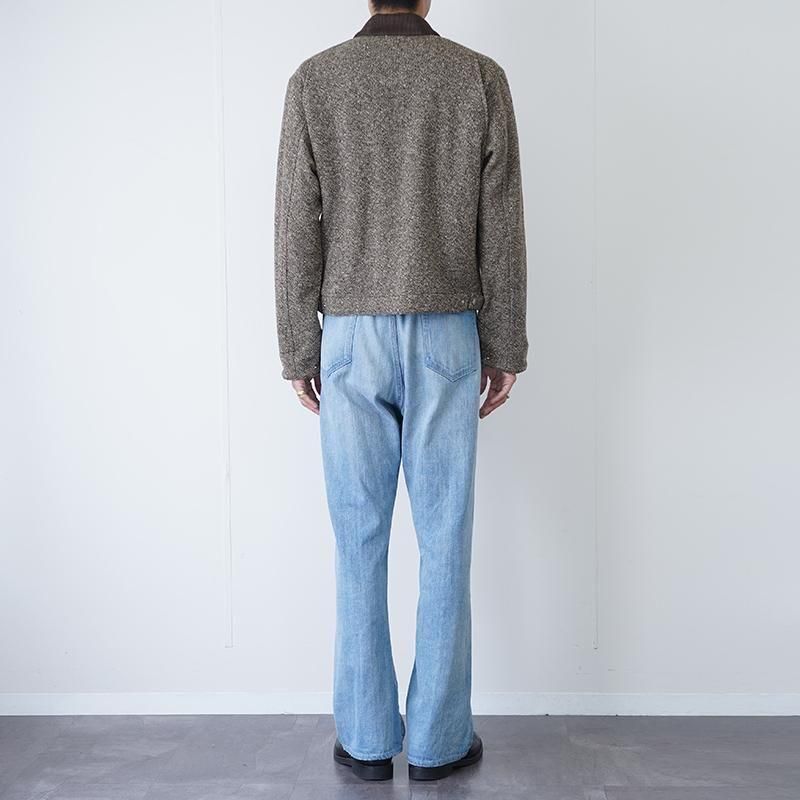 AURALEE SPUN TWEED ZIP BLOUSON サイズ3 Auralee Homespun Tweed Zip Blouson Brown