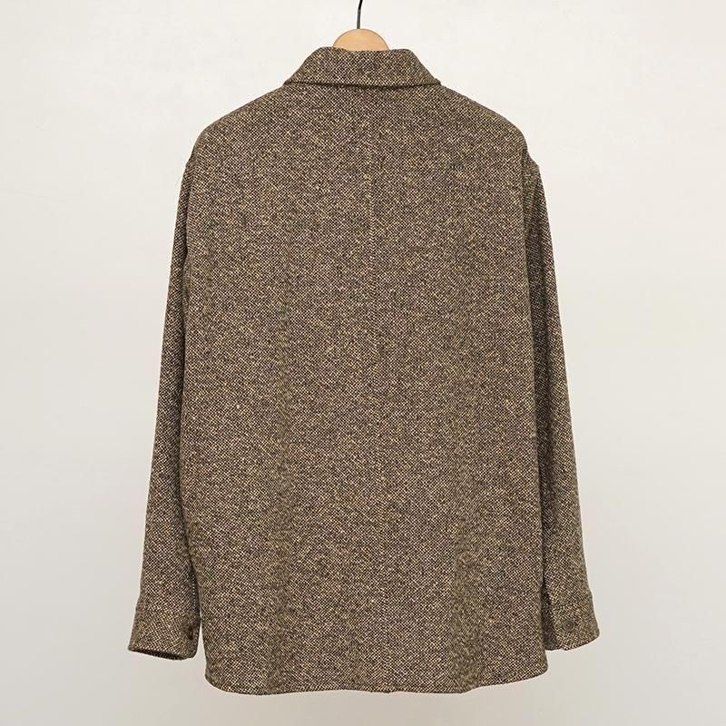 買*ン様 auralee 22aw TWEED BLOUSON AURALEE】 ⁡ ALPACA WOOL SILK TWEED ZIP BLOUSON COLOR : GRAY