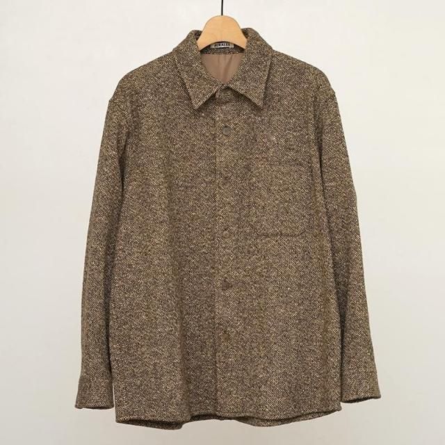 ڥ饹1ۡ8/30()19:00䳫ϡۡ2025 A/WۡAURALEE ꡼HOMESPUN TWEED SHIRT BLOUSON BROWN