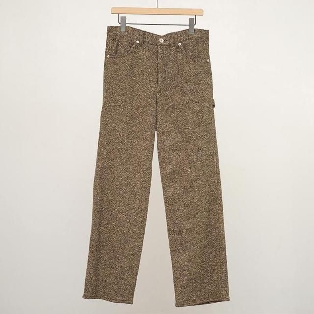 8/30()19:00䳫ϡۡ2025 A/WۡAURALEE ꡼HOMESPUN TWEED PAINTER PANTS BROWN