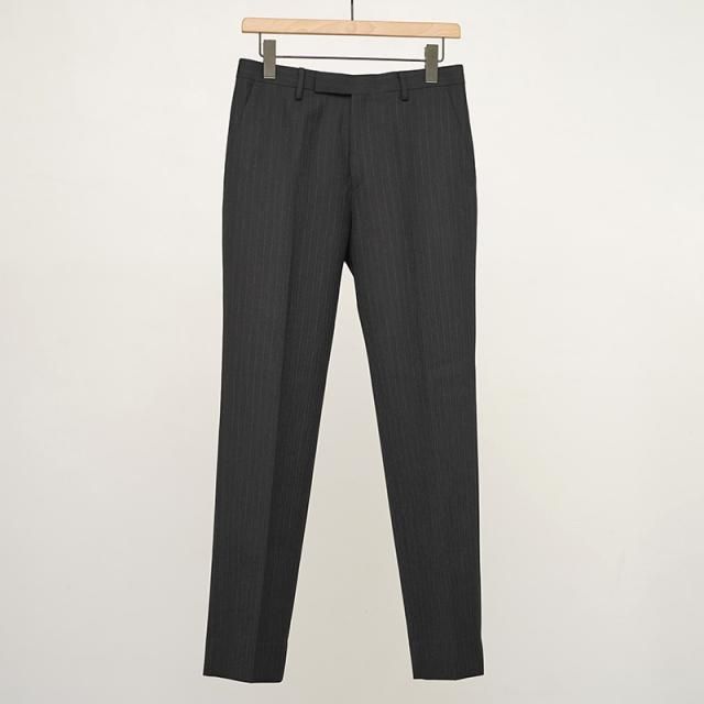 ڥ饹1ۡ8/30()19:00䳫ϡۡ2025 A/WۡAURALEEBLUEFACED WOOL NARROW SLACKS CHARCOAL NAVY STRIPE
