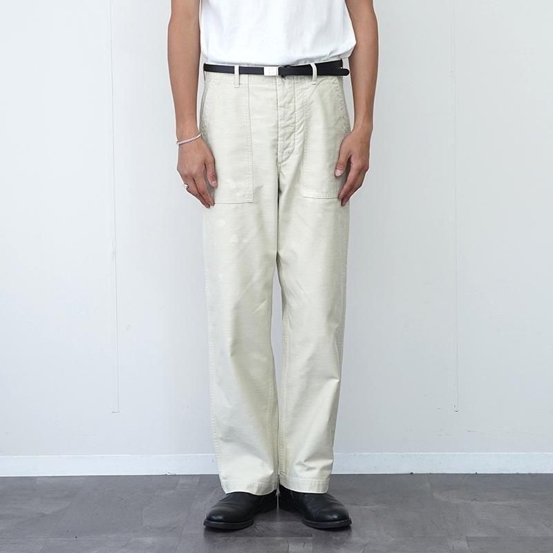 パンツ AURALEE Washed Bleached Baker pants AURALEE WASHED BAGGY SATIN BLEACHED BAKER PANTS (A25AP01BP