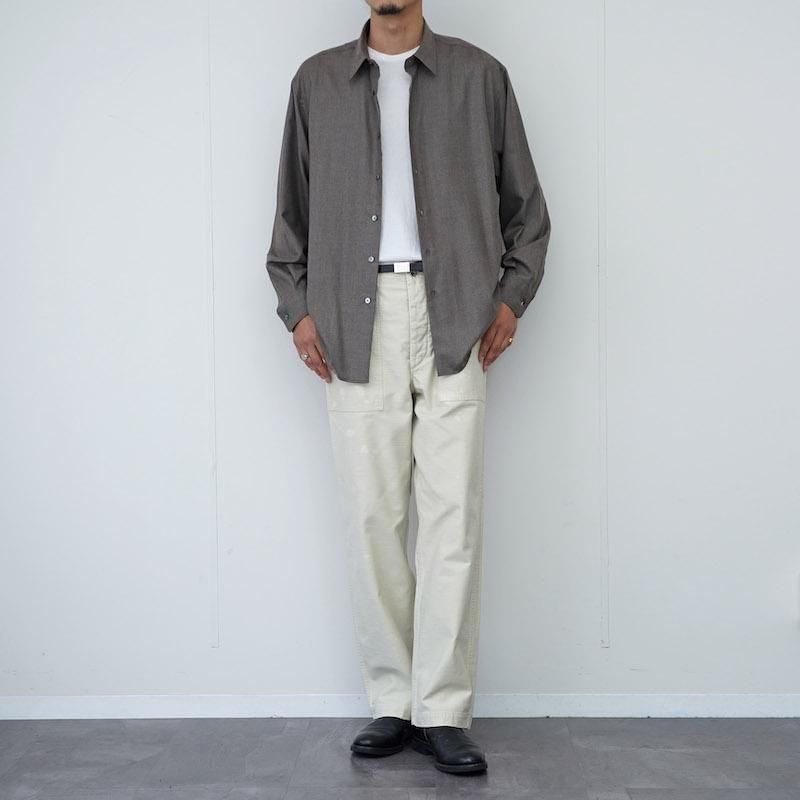 2025 A/W】【AURALEE オーラリー】WASHED BAGGY SATIN BLEACHED BAKER