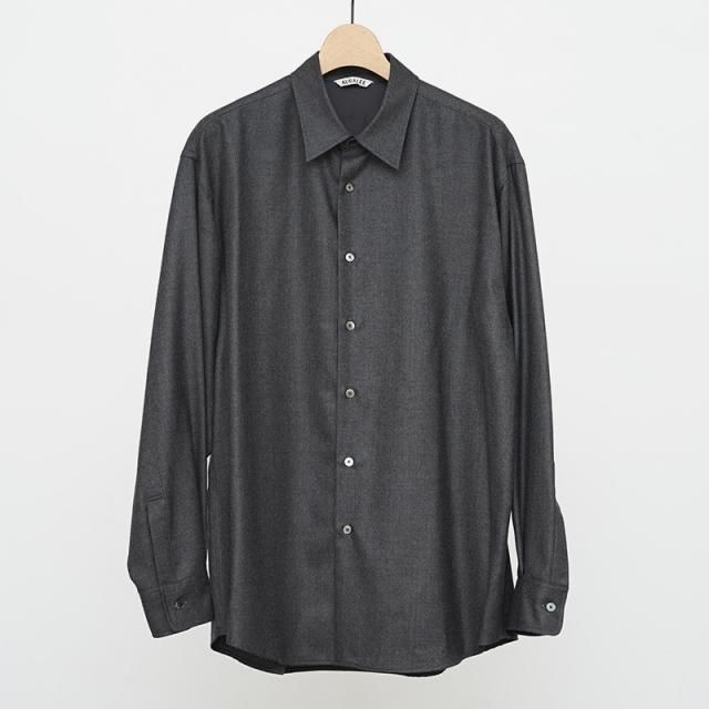 9/27()19:00䳫ϡۡ2025 A/WۡAURALEE ꡼SUPER LIGHT WOOL SHIRT TOP CHARCOAL