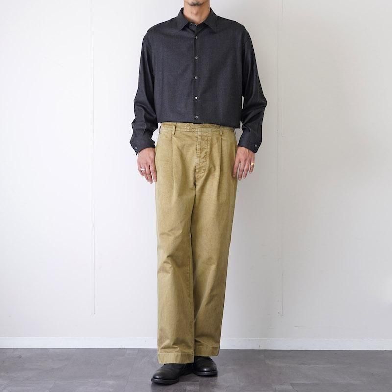 ‼️ててて、AURALEE 25SS チノワンタックパンツ 25SS】AURALEE WASHED FINX CHINO NARROW PANTS 