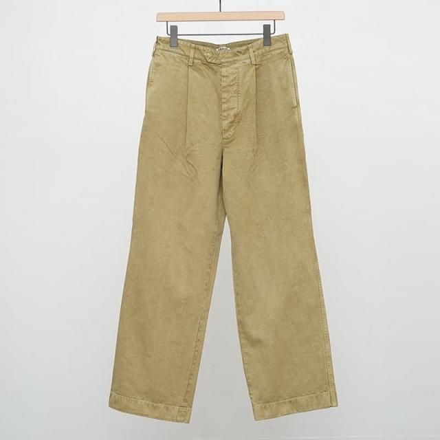9/27()19:00䳫ϡۡ2025 A/WۡAURALEE ꡼PRODUCT DYED FINX CHINO ONE-TUCK PANTS BEIGE