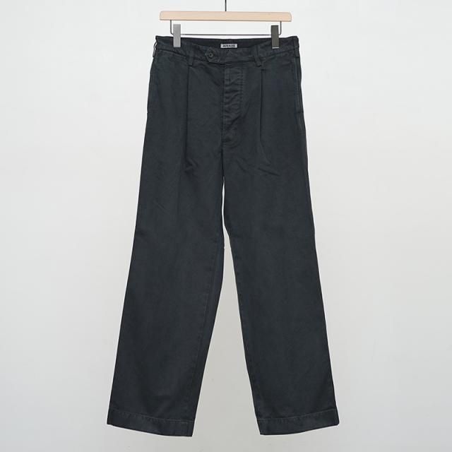 10/10()١ۡ9/27()19:00䳫ϡۡ2025 A/WۡAURALEE ꡼PRODUCT DYED FINX CHINO ONE-TUCK PANTS BLACK