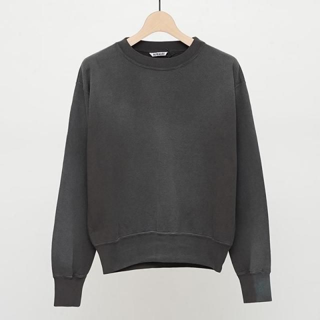 10/7١ۡ9/27()19:00䳫ϡۡ2025 A/WۡAURALEE ꡼PRODUCT DYED PIMA LIGHT SWEAT P/O INK BLACK