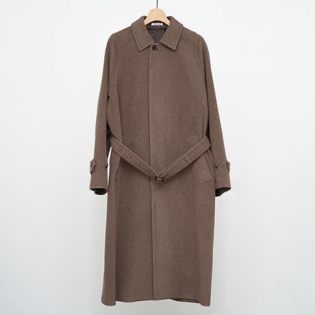 11/1()19:00䳫ϡۡ2025 A/WۡAURALEE ꡼SUPER FINE WOOL MOSSER SOUTIEN COLLAR COAT TOP BROWN