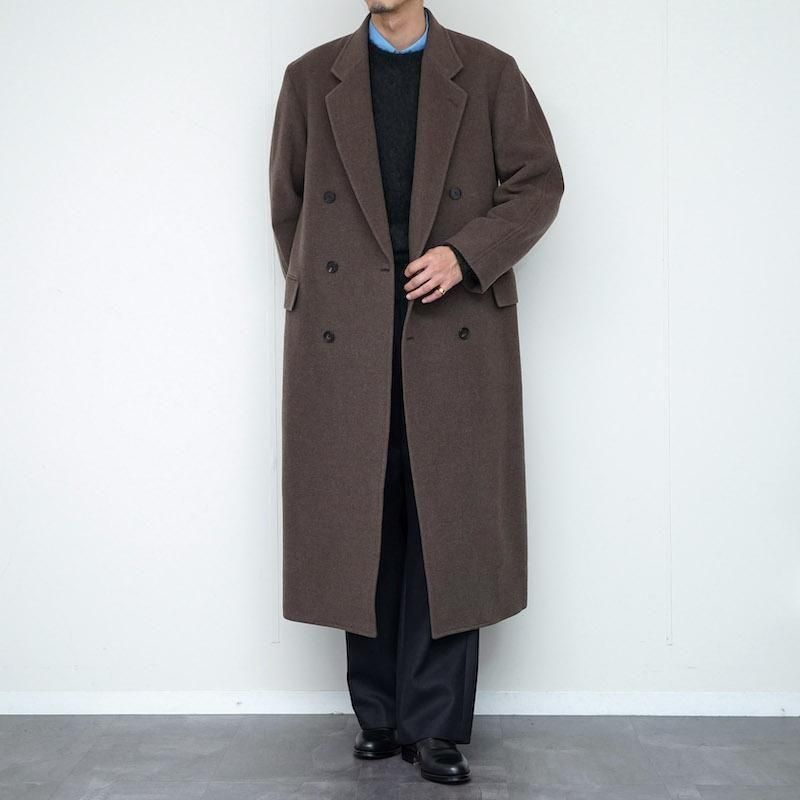 AURALEE オーラリー　ダークブラウンコート サイズ3 Twisted Double Cloth Coat(3(MEN) Dark Brown/ダークブラウン): AURALEE