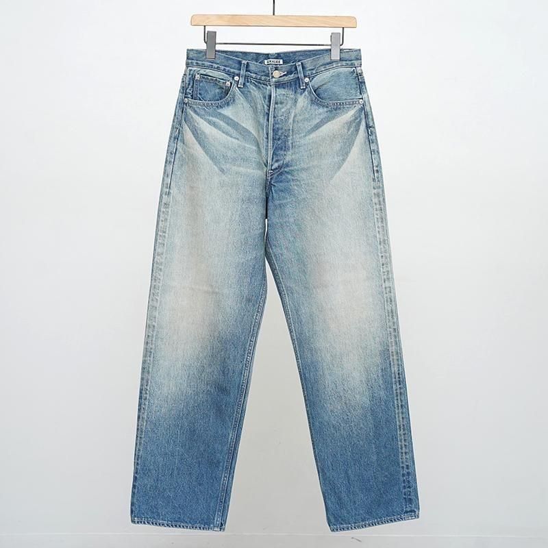 パンツ Auralee Selvedge Faded wide-leg jeans パンツ SELVEDGE FADED HEAVY DENIM WIDE