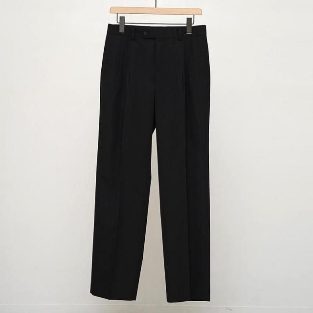 7/26()19:00䳫ϡۡ2025 A/WۡAURALEE ꡼LIGHT WOOL MAX GABARDINE TWO-TUCK SLACKS TOP BLACK