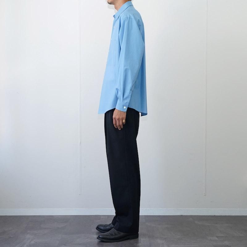 オーラリー　長袖シャツ　Washed finx twill big shirt AURALEE【オーラリー】washed finx twill big shirt 