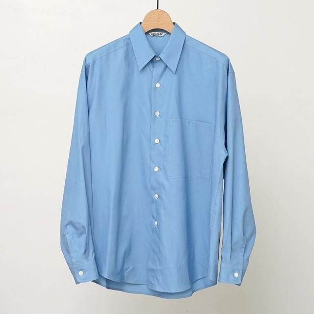 7/26()19:00䳫ϡۡ2025 A/WۡAURALEE ꡼WASHED FINX TWILL BIG SHIRT BLUE
