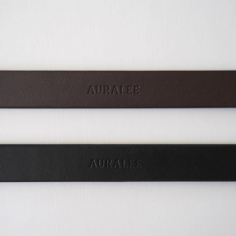 小物 AURALEE SRIDE BACKLE BELTS BLACK AURALEE / SLIDE BUCKLE BELT (BLACK) - TROUPE ONLINE SHOP
