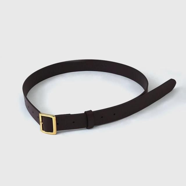 7/26()19:00䳫ϡۡ2025 A/WۡAURALEE ꡼SQUARE BUCKLE BELT BROWN