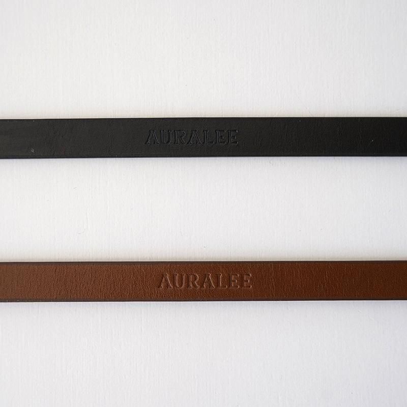 2025 A/W】【AURALEE オーラリー】LEATHER NARROW BELT BROWN - THIRTY