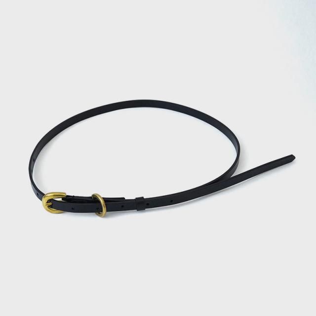 7/26()19:00䳫ϡۡ2025 A/WۡAURALEE ꡼LEATHER NARROW BELT BLACK