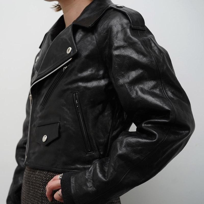 LAMB LEATHER RIDERS JACKET オーラリー　25aw LAMB LEATHER CROPPED RIDERS JACKET - AURALEE Official Website