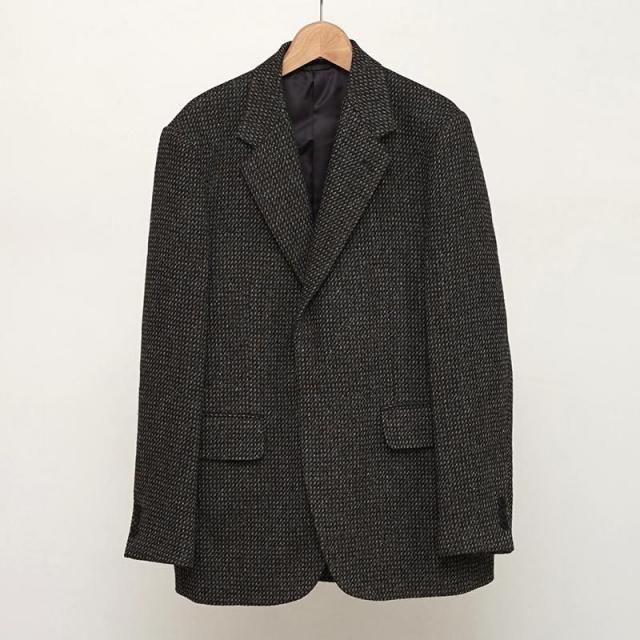 7/26()19:00䳫ϡۡ2025 A/WۡAURALEE ꡼ǥALPACA WOOL SILK TWEED OVER JACKET GRAY BROWN