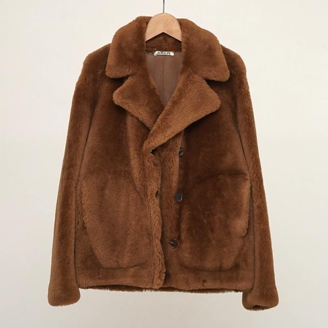 ڥ饹1ۡ9/6()19:00䳫ϡۡ2025 A/WۡAURALEE ꡼ǥSTRAIGHT MERINO MOUTON FUR P-COAT BROWN