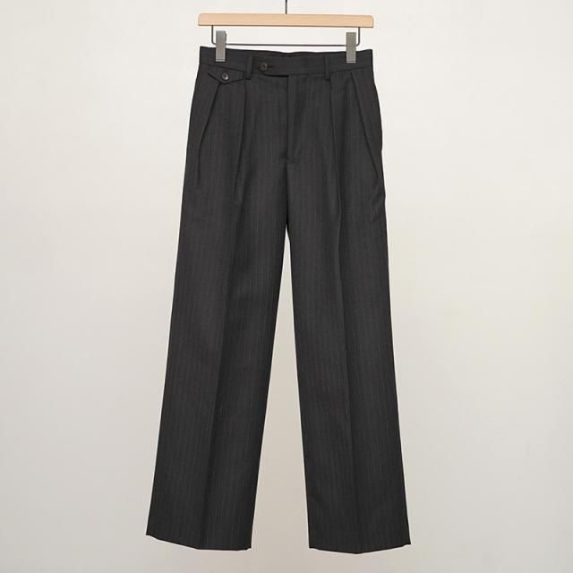ڥ饹1ۡ9/6()19:00䳫ϡۡ2025 A/WۡAURALEE ꡼ǥBLUEFACED WOOL TWO-TUCK SLACKS CHARCOAL NAVY