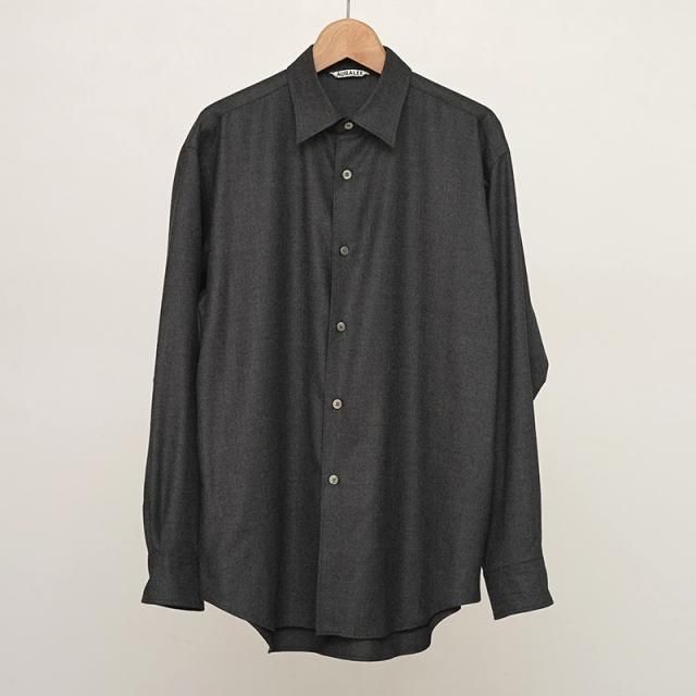 9/6()19:00䳫ϡۡ2025 A/WۡAURALEE ꡼ǥSUPER LIGHT WOOL SHIRT TOP CHARCOAL