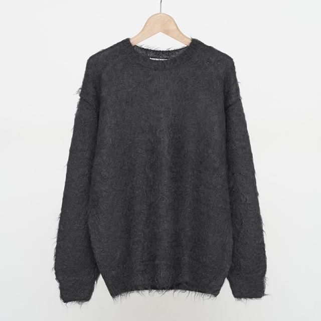10/4()19:00䳫ϡۡ2025 A/WۡAURALEE ꡼ǥBRUSHED SUPER KID MOHAIR KNIT P/O INK BLACK