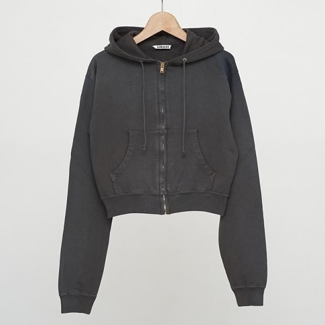 10/4()19:00䳫ϡۡ2025 A/WۡAURALEE ꡼ǥPRODUCT DYED PIMA LIGHT SWEAT ZIP PARKA INK BLACK