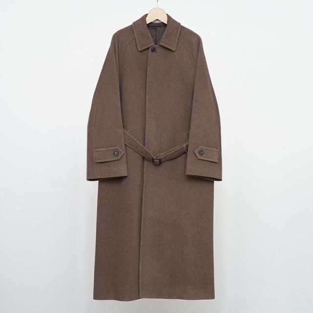 11/1()19:00䳫ϡۡ2025 A/WۡAURALEE ꡼ǥSUPER FINE WOOL MOSSER SOUTIEN COLLAR COAT TOP BROWN