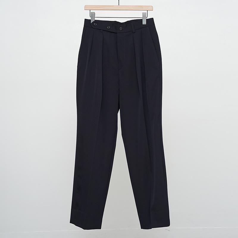 VINTAGE SOFT GABARDINE TUCKED TROUSERS