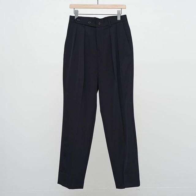 9/20()19:00䳫ϡۡ2025 A/WۡULTERIOR ƥꥢVINTAGE SOFT GABARDINE TUCKED TROUSERS DARK NAVY