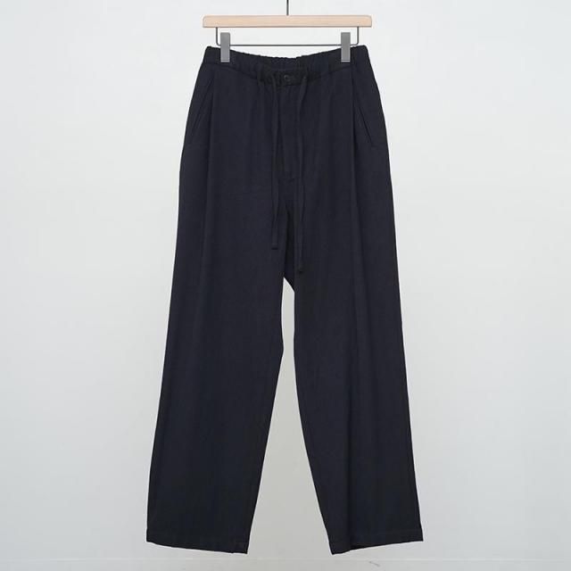 9/20()19:00䳫ϡۡ2025 A/WۡULTERIOR ƥꥢWASHED W/R CASH TWILL DRAWSTRING PANTS BLACK NAVY