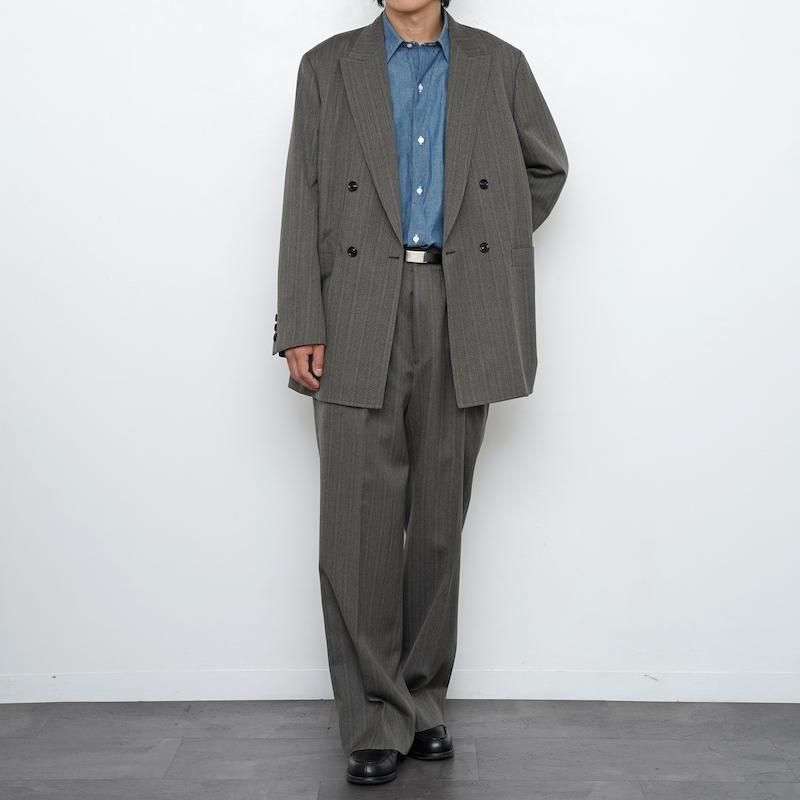 2025 A/W】【ULTERIOR アルテリア】MELANGE HERRINGBONE STRIPE DB JKT