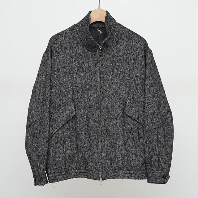 9/20()19:00䳫ϡۡ2025 A/WۡULTERIOR ƥꥢWOOL SILK KERSEY ZIP UP JKT BLACK IVORY