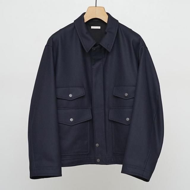 9/20()19:00䳫ϡۡ2025 A/WۡULTERIOR ƥꥢSUPER FINE LIGHT MELTON SHORT HUNTING JKT DEEP NAVY