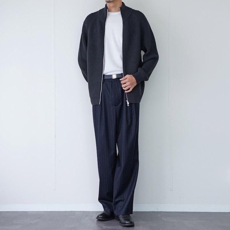 BATONER 24AW バトナーシグネチャー ドライバーズニット NAVY BATONER 24AW バトナーシグネチャー ドライバーズニット NAVY