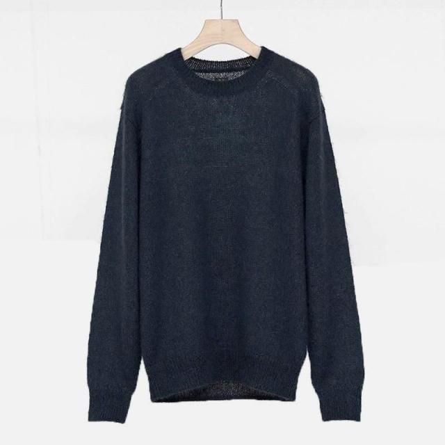 11/19()19:00䳫ϡۡ2025 A/WۡBATONER / ХȥʡPURE MOHAIR CREW NECK CHARCOAL BLUE