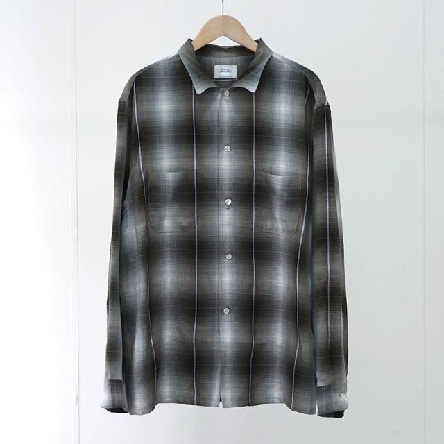 2025 A/WۡTOWNCRAFT / 󥯥եȡ60s open collar shirt ombre check green check