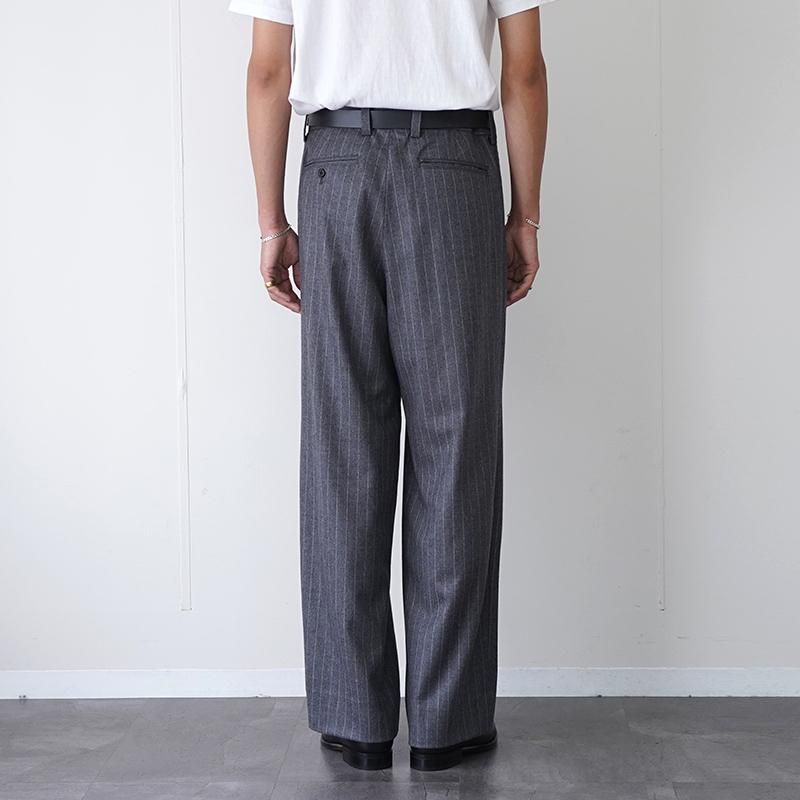 2025 A/W】【UNIVERSAL PRODUCTS】WOOL 2 TUCK TROUSERS GRAY