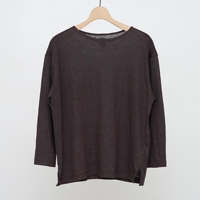 BATONERХȥʡ󥺡NORMANDY LINEN BASQUE SHIRT DARK BROWN