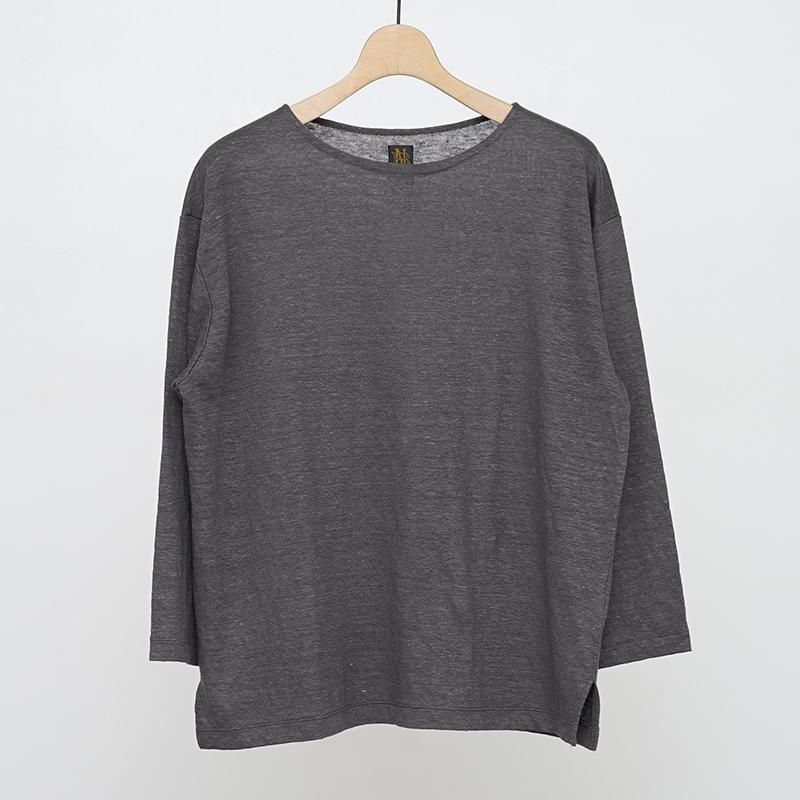 BATONERバトナーメンズ】NORMANDY LINEN BASQUE SHIRT GRAY