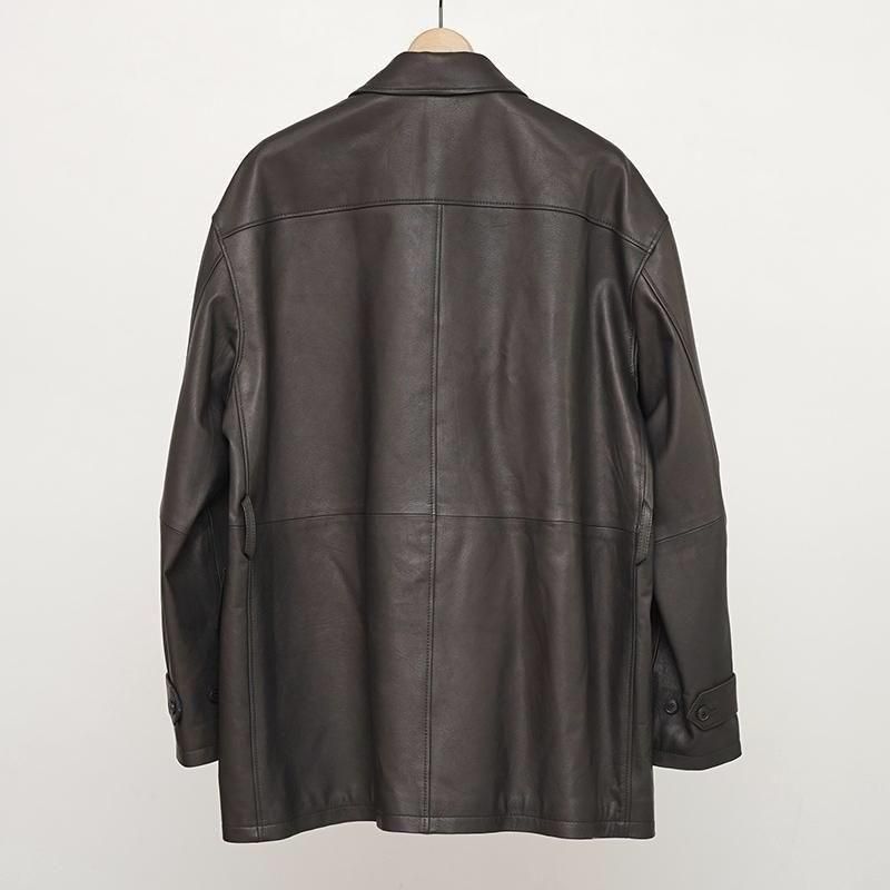 2025 A/W】【YLEVE イレーヴメンズ】SHEEP LEATHER COVERALL JK RED