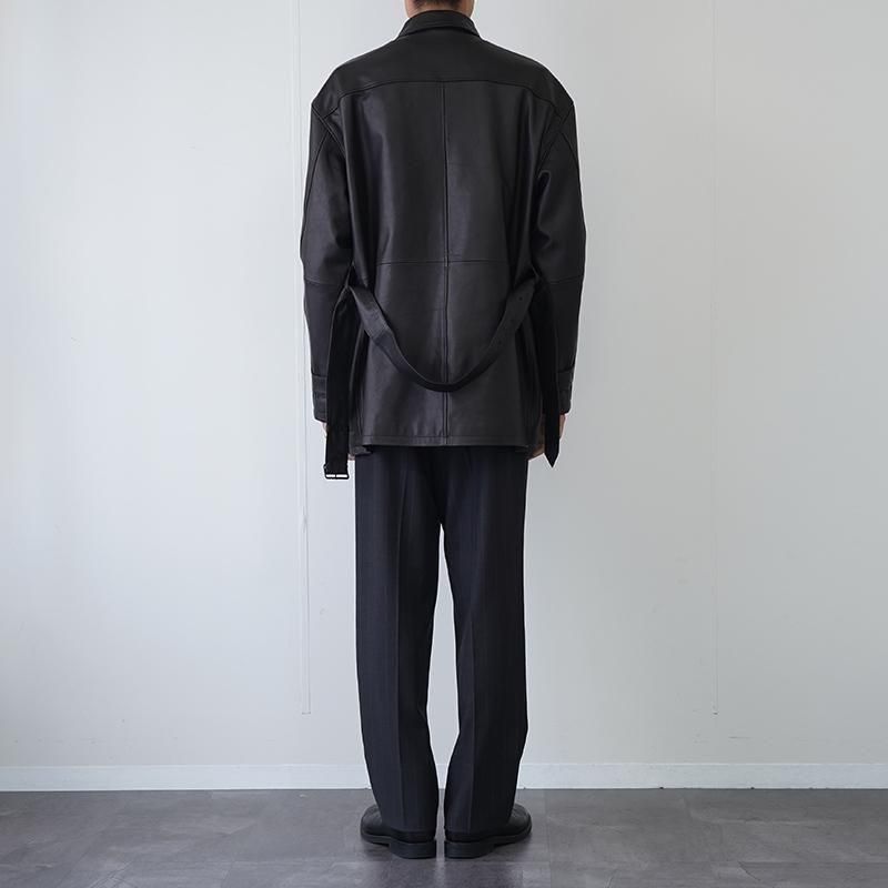 2025 A/W】【YLEVE イレーヴメンズ】SHEEP LEATHER COVERALL JK RED